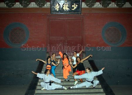 Our female students training here in Year of 2016 in shaolin temple.
