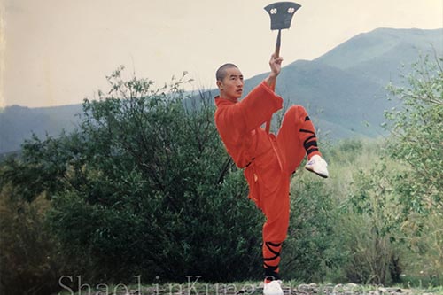 Traditional Shaolin kung fu master.