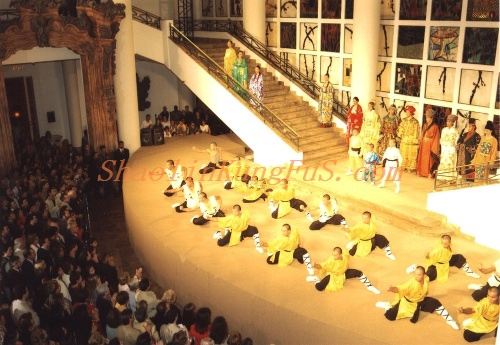 Monks performing Shaolin in Europe