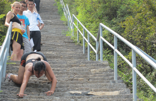 Physical training on mountains