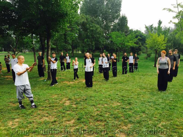 Our students training kung fu in 2017 August